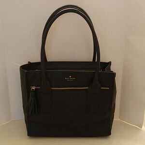 Kate Spade Chester Street Allyn black pebbled leather tassel bag handbag